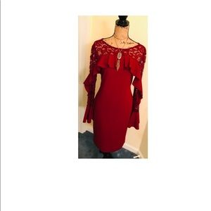 Burgundy Talk about Sexy Lace All Over